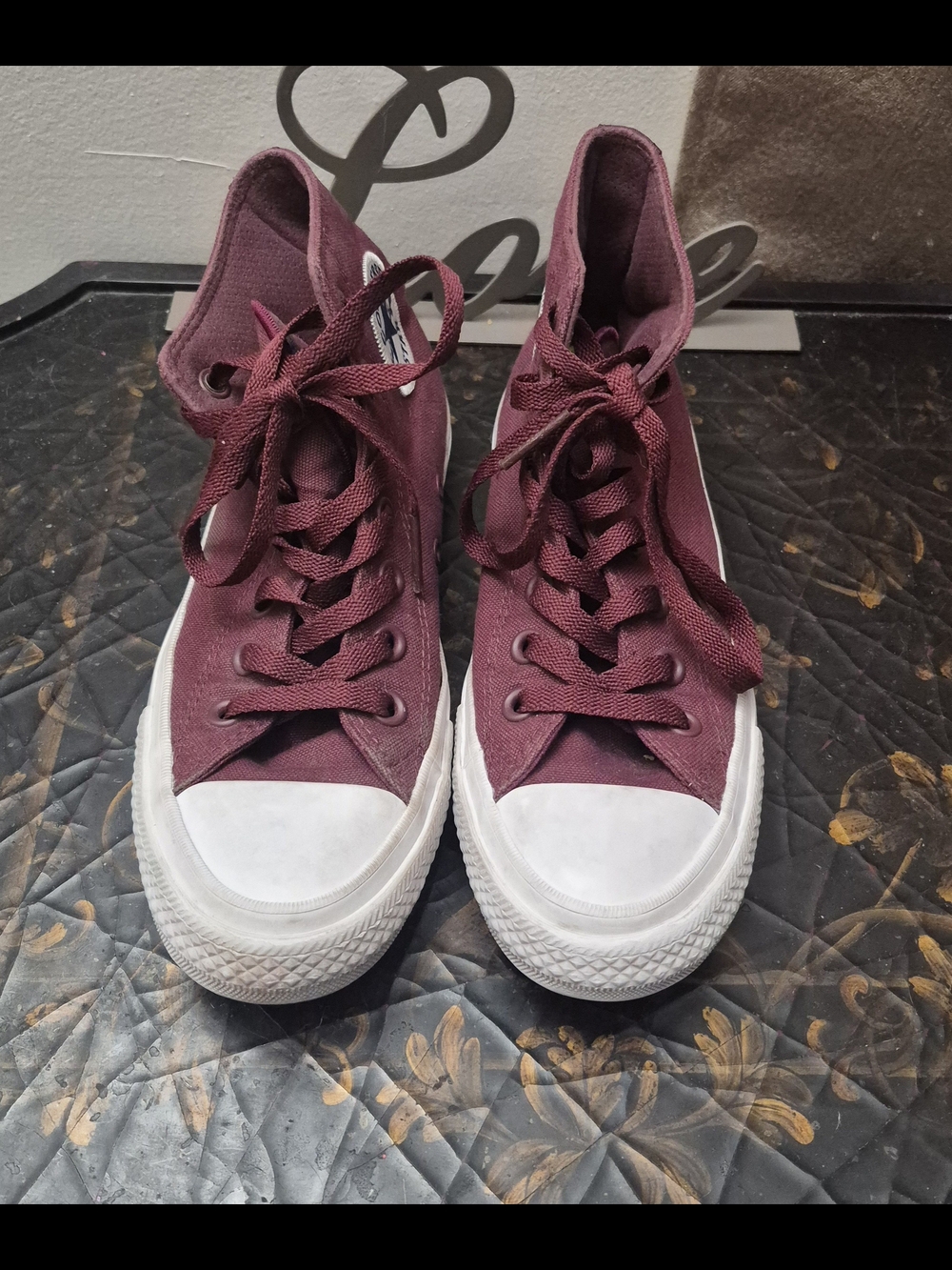 Converse Chuck Taylor All Star High Top Sneakers - Burgundy - Picture 2 of 10